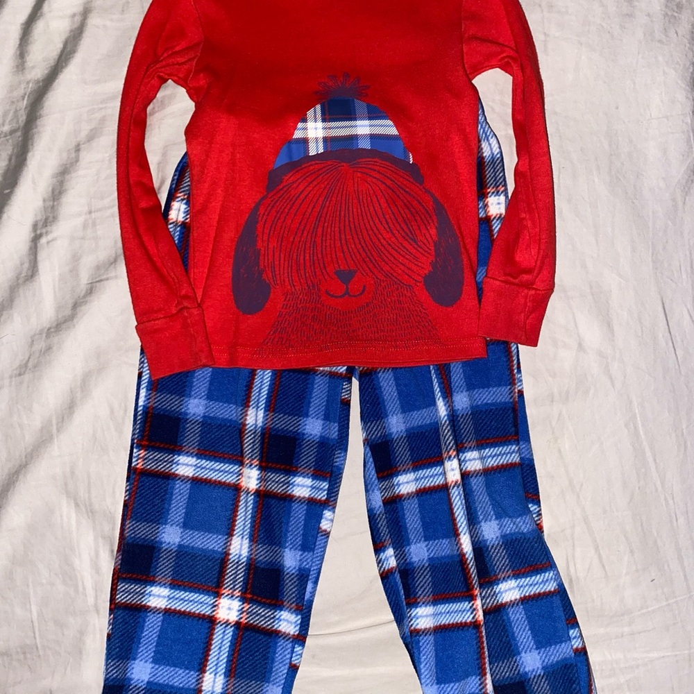 Red Dog Print Pajama Set